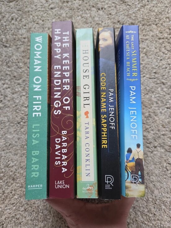 Pam Jenoff, Lisa Barr, Tara Conklin, Barbara Davis Other - Bundle of 5 Trade Paperback Books: Historical Fiction, Espionage, Love, WWII